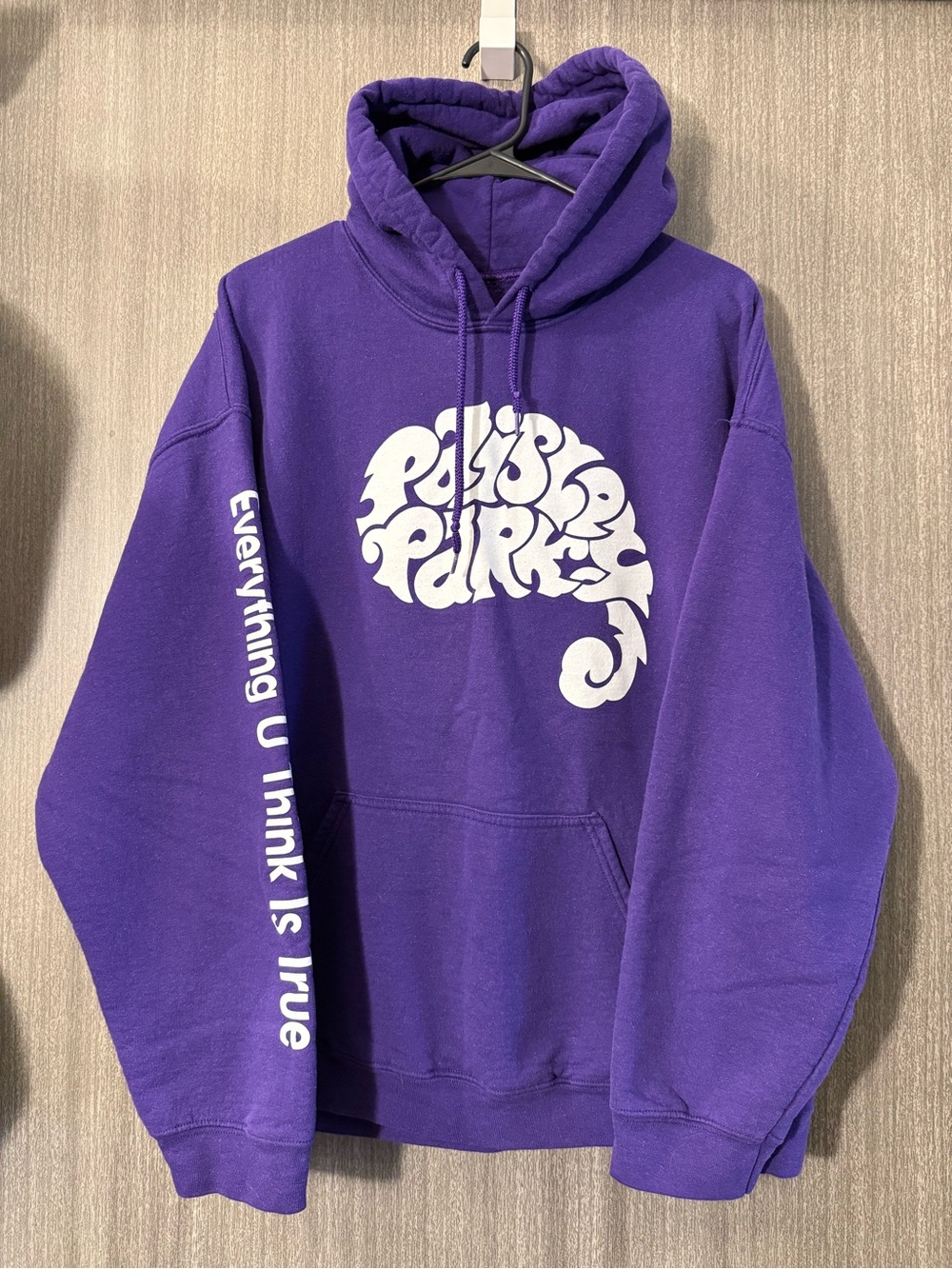 Prince Purple Hoodie with White Chest Graphic